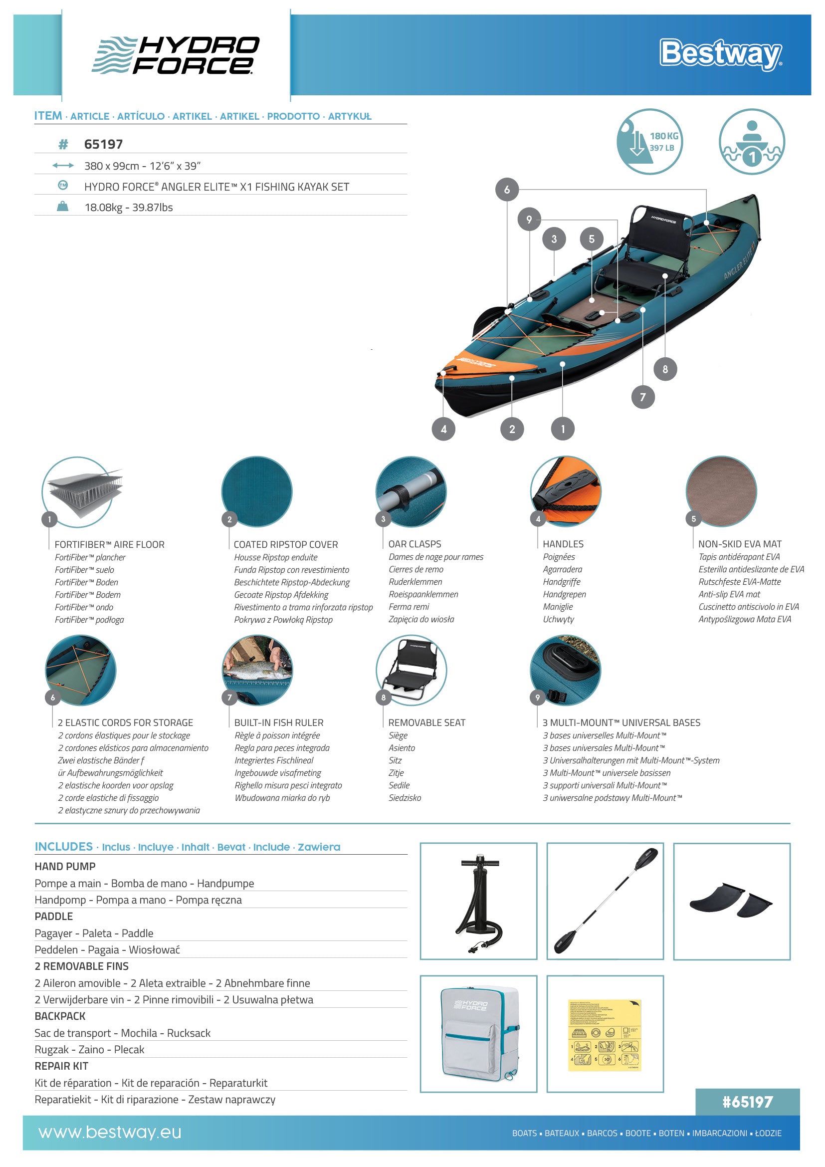 Hydro Force Angler Elite X1 Fishing Kayak